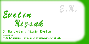 evelin mizsak business card